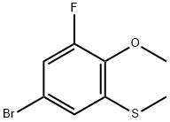 Benzene, 5-bromo-1-fluoro-2-methoxy-3-(methylthio)- Struktur