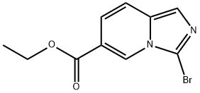 Imidazo[1,5-a]pyridine-6-carboxylic acid, 3-bromo-, ethyl ester Struktur