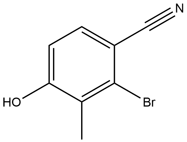 2-Bromo-4-hydroxy-3-methylbenzonitrile 结构式