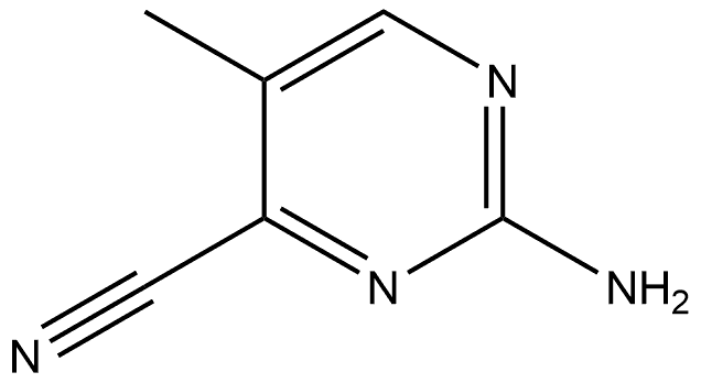 2-Amino-5-methylpyrimidine-4-carbonitrile 化学構造式
