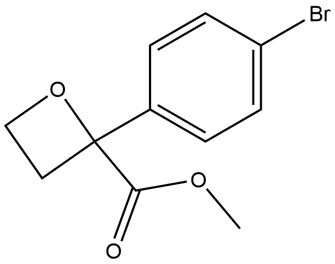 methyl 2-(4-bromophenyl)oxetane-2-carboxylate Structure