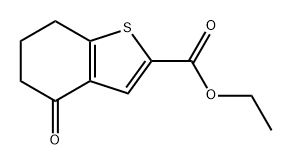 Benzo[b]thiophene-2-carboxylic acid, 4,5,6,7-tetrahydro-4-oxo-, ethyl ester 化学構造式