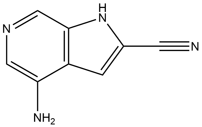 4-氨基-1H-吡咯并[2,3-C]吡啶-2-腈 结构式