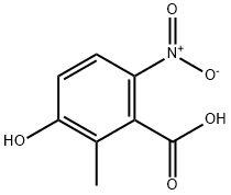 3-Hydroxy-2-methyl-6-nitrobenzoic acid Struktur
