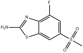 2-Benzothiazolamine, 4-fluoro-6-(methylsulfonyl)-,2092183-00-9,结构式