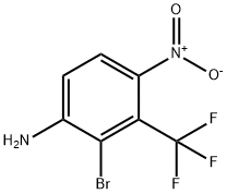 Benzenamine, 2-bromo-4-nitro-3-(trifluoromethyl)- 化学構造式