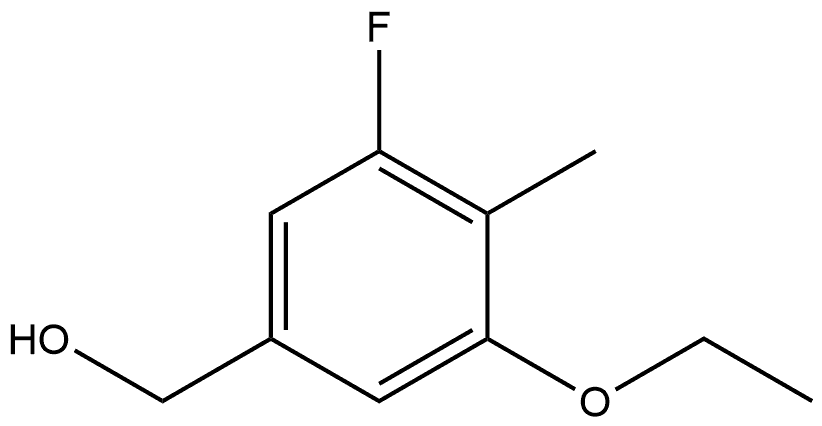 3-Ethoxy-5-fluoro-4-methylbenzenemethanol 结构式