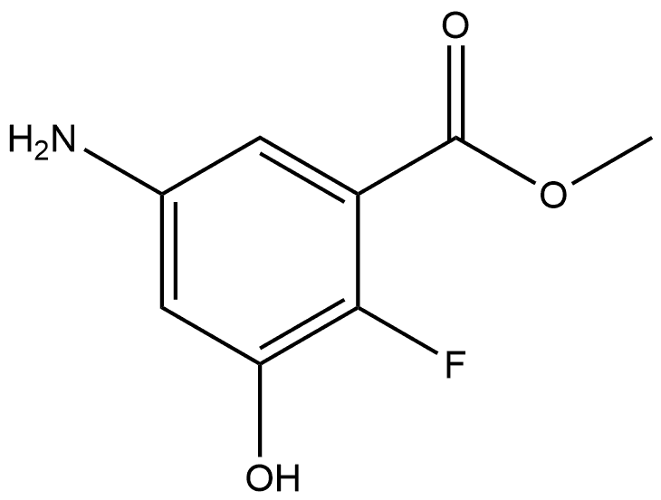 Methyl 5-amino-2-fluoro-3-hydroxybenzoate Struktur