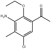 1-(3-氨基-5-氯-2-乙氧基-4-甲基苯基)乙烷-1-酮 结构式