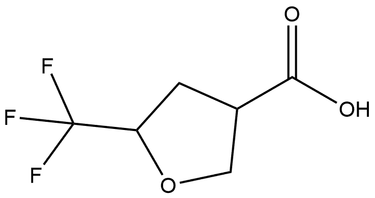 Tetrahydro-5-(trifluoromethyl)-3-furancarboxylic acid Structure