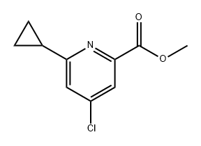 2-Pyridinecarboxylic acid, 4-chloro-6-cyclopropyl-, methyl ester Struktur