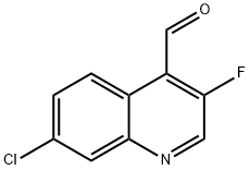 4-Quinolinecarboxaldehyde, 7-chloro-3-fluoro- Struktur