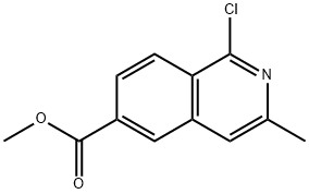 6-Isoquinolinecarboxylic acid, 1-chloro-3-methyl-, methyl ester Struktur