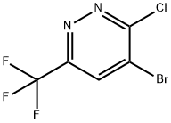 Pyridazine, 4-bromo-3-chloro-6-(trifluoromethyl)- Structure