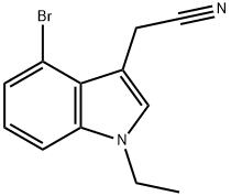 2-(4-bromo-1-ethyl-1H-indol-3-yl)acetonitrile,2092323-43-6,结构式