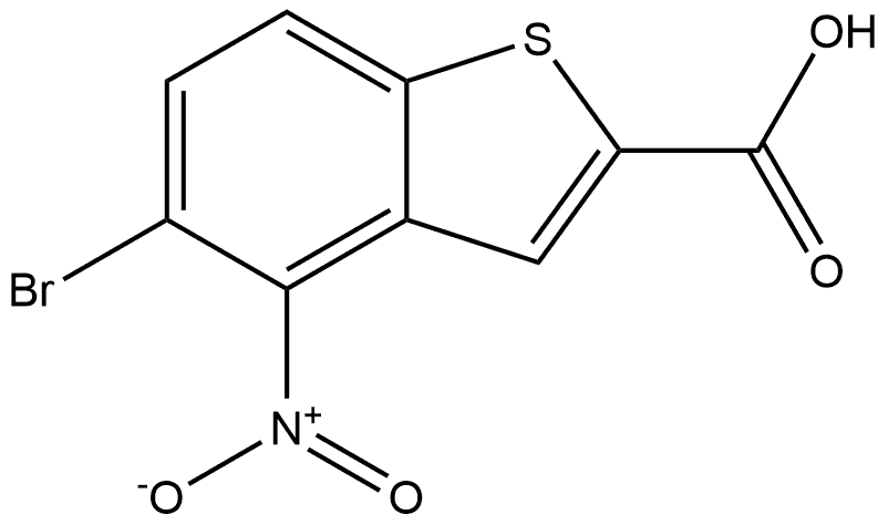 5-Bromo-4-nitrobenzothiophene-2-carboxylic Acid Structure