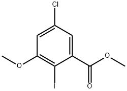 Benzoic acid, 5-chloro-2-iodo-3-methoxy-, methyl ester,2092338-34-4,结构式