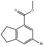 1H-Indene-4-carboxylic acid, 6-bromo-2,3-dihydro-, methyl ester Struktur