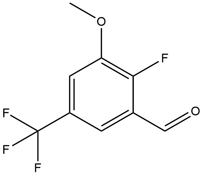 2-Fluoro-3-methoxy-5-(trifluoromethyl)benzaldehyde Structure