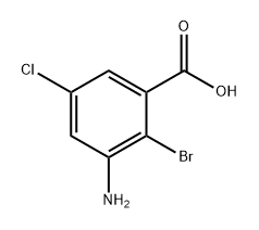 Benzoic acid, 3-amino-2-bromo-5-chloro-,2092390-20-8,结构式