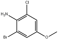 Benzenamine, 2-bromo-6-chloro-4-methoxy- Structure