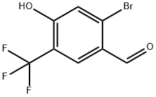Benzaldehyde, 2-bromo-4-hydroxy-5-(trifluoromethyl)- Struktur