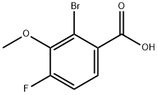 2-Bromo-4-fluoro-3-methoxybenzoic acid 结构式