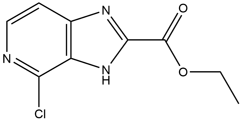 4-氯-1H-咪唑并[4,5-C]吡啶-2-甲酸乙酯, 2092433-27-5, 结构式