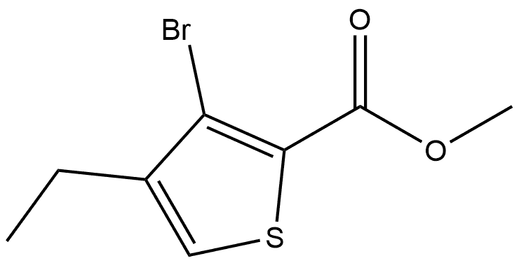 Methyl 3-bromo-4-ethyl-2-thiophenecarboxylate Structure