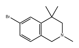 Isoquinoline, 6-bromo-1,2,3,4-tetrahydro-2,4,4-trimethyl- Structure