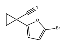 Cyclopropanecarbonitrile, 1-(5-bromo-2-furanyl)- Structure