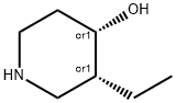 rel-(3R,4S)-3-Ethyl-4-piperidinol Struktur
