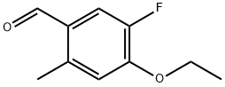 4-乙氧基-5-氟-2-甲基苯甲醛,2092603-15-9,结构式