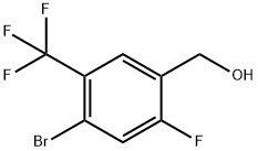 4-Bromo-2-fluoro-5-(trifluoromethyl)benzyl alcohol 结构式