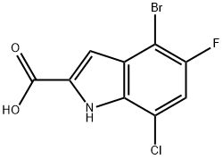 2092603-73-9 4-bromo-7-chloro-5-fluoro-1H-indole-2-carboxylic acid