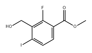 Benzoic acid, 2-fluoro-3-(hydroxymethyl)-4-iodo-, methyl ester Structure
