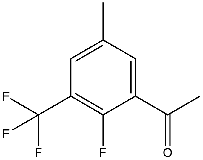 1-[2-Fluoro-5-methyl-3-(trifluoromethyl)phenyl]ethanone,2092605-60-0,结构式