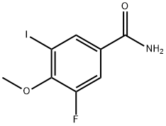 3-fluoro-5-iodo-4-methoxybenzamide Structure