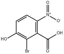 2-Bromo-3-hydroxy-6-nitrobenzoic acid Struktur