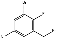 3-Bromo-5-chloro-2-fluorobenzyl bromide 结构式