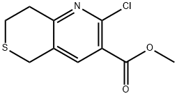 Methyl 2-chloro-7,8-dihydro-5H-thiopyrano[4,3-b]pyridine-3-carboxylate Struktur