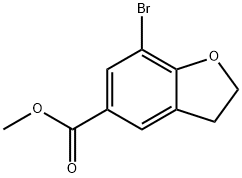 methyl 7-bromo-2,3-dihydrobenzofuran-5-carboxylate 化学構造式