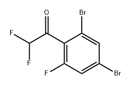 1-(2,4-Dibromo-6-fluorophenyl)-2,2-difluoroethanone Struktur