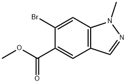 6-溴-1-甲基-1H-吲唑-5-甲酸甲酯,2092694-95-4,结构式