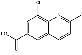 6-Quinolinecarboxylic acid, 8-chloro-2-methyl- Struktur