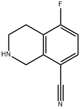 8-Isoquinolinecarbonitrile, 5-fluoro-1,2,3,4-tetrahydro- Struktur