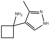 1-(5-Methyl-1H-pyrazol-4-yl)cyclobutan-1-amine Struktur