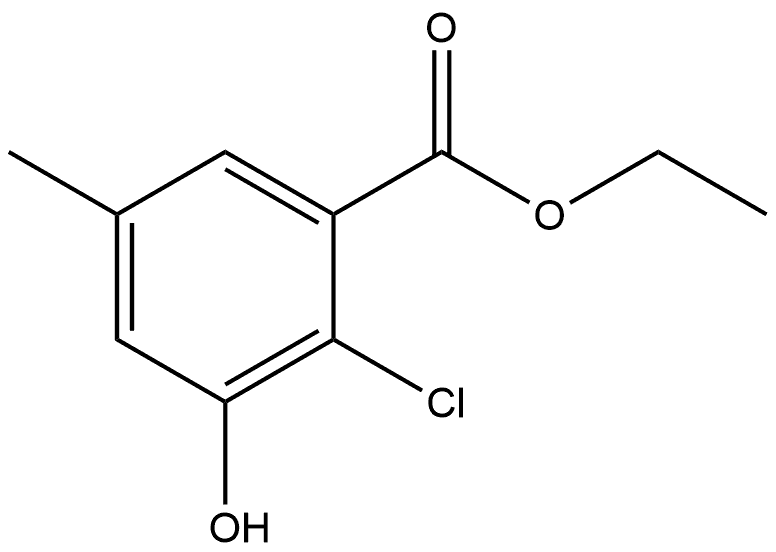 Ethyl 2-chloro-3-hydroxy-5-methylbenzoate,2092736-34-8,结构式