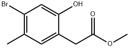 2-(4-溴-2-羟基-5-甲基苯基)乙酸甲酯 结构式