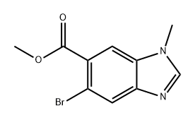 1H-Benzimidazole-6-carboxylic acid, 5-bromo-1-methyl-, methyl ester Struktur